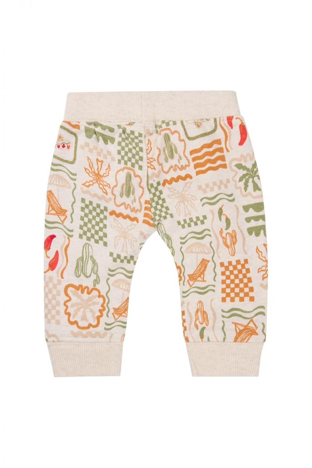 Noppies Broek Oka - Tropical Pattern Off White