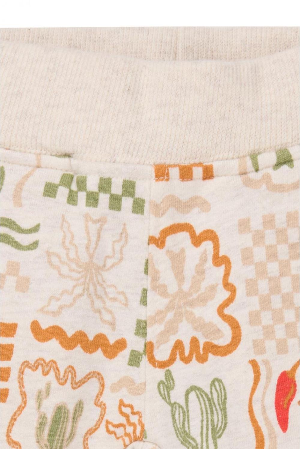 Noppies Broek Oka - Tropical Pattern Off White