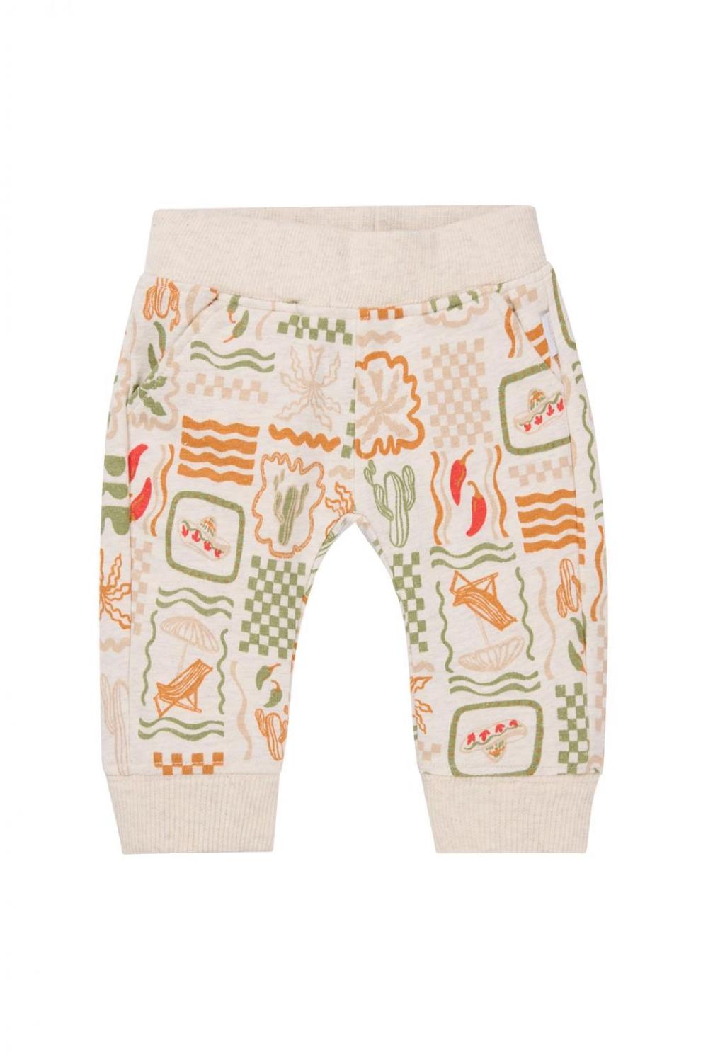 noppies Broek Oka - Tropical pattern Off white