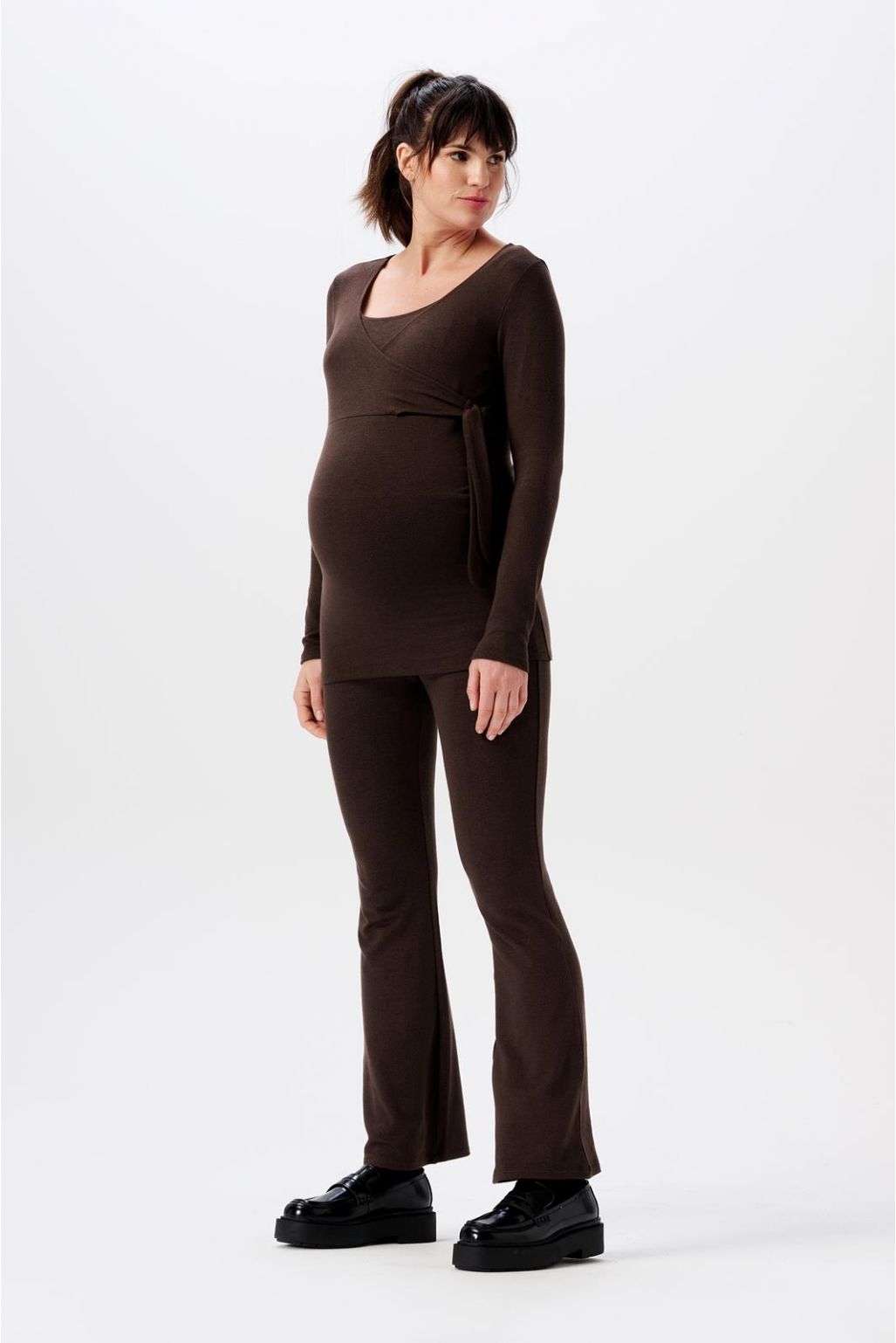 noppies Casual broek flared Luci - Coffee Bean