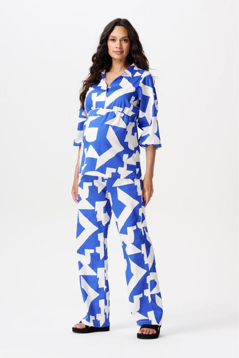 noppies Casual broek Mesa - Graphic Blue Print