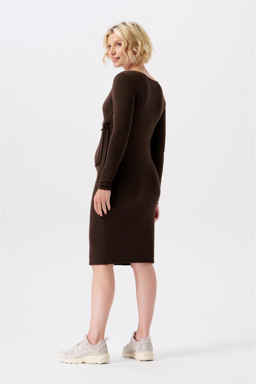 Noppies Jurk Met Voedingsfunctie Asa - Coffee Bean