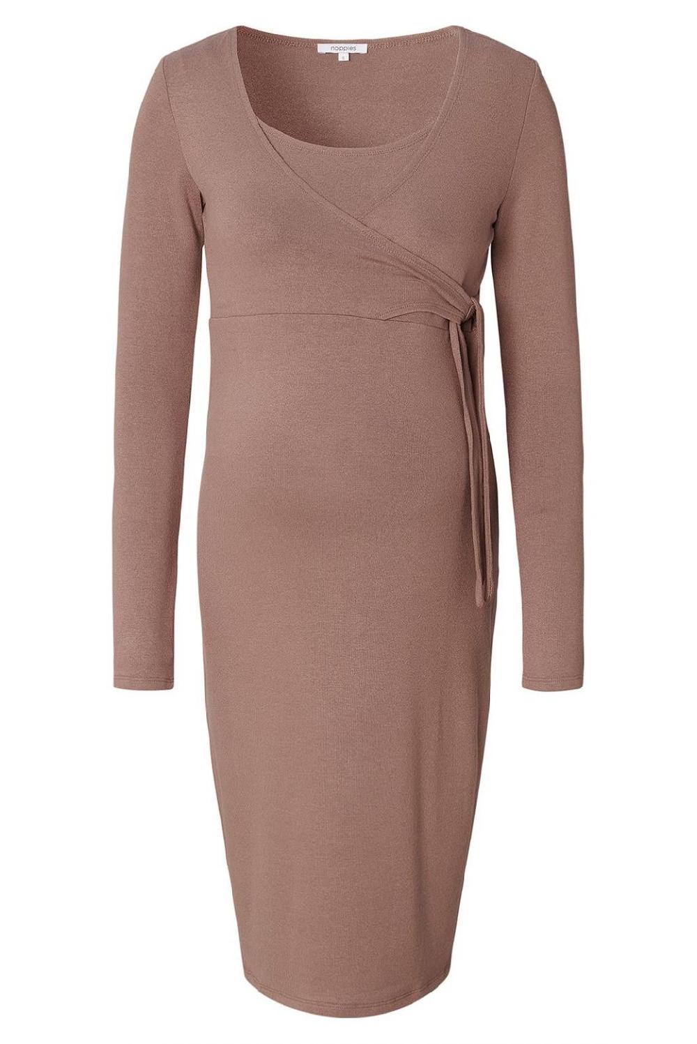 Noppies Jurk Met Voedingsfunctie Asa - Deep Taupe