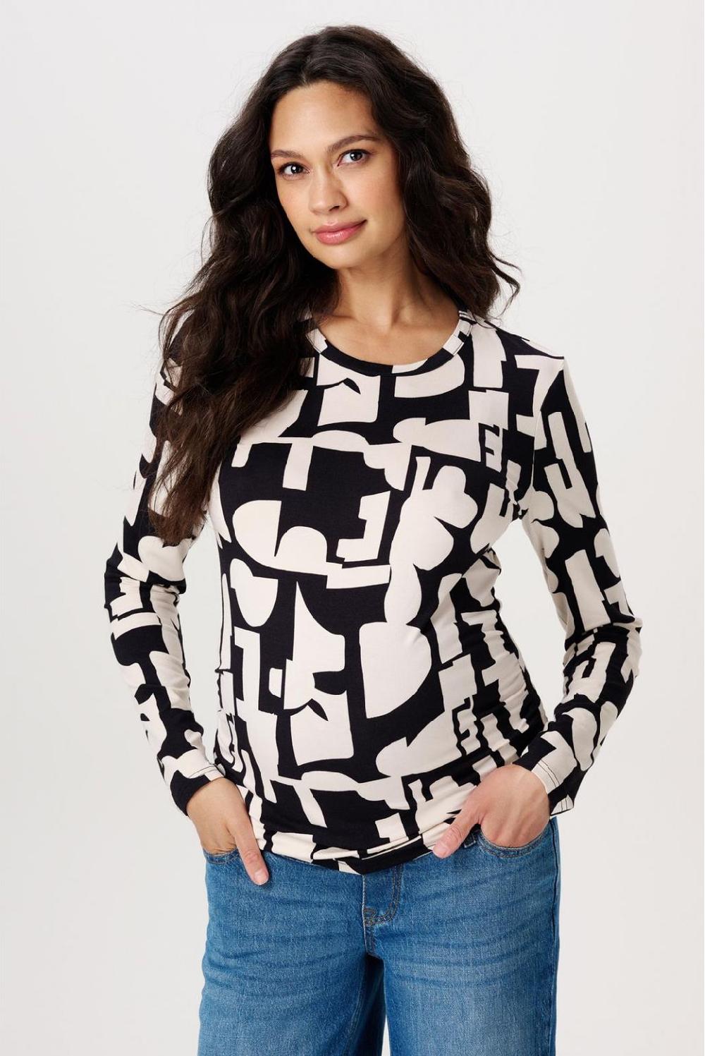 Noppies Longsleeve Eura - Monochrome All Over Print
