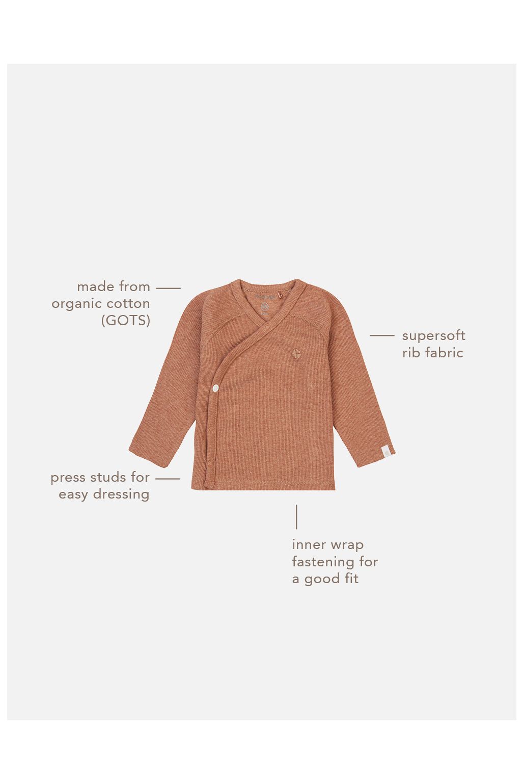 Noppies Longsleeve Nanyuki - Cafe Au Lait Melange