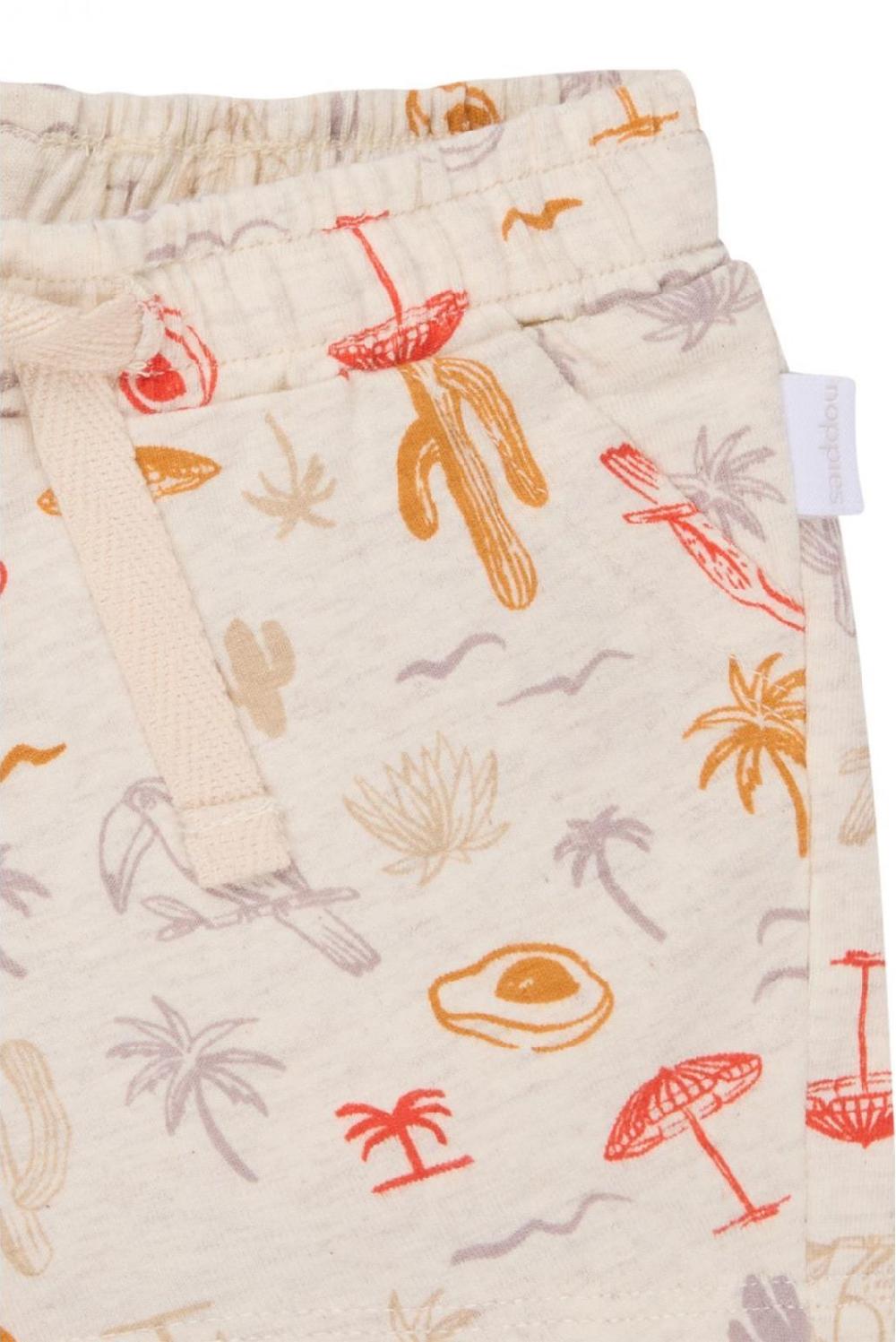 Noppies Shorts Otilio - Tropical Pattern Off White
