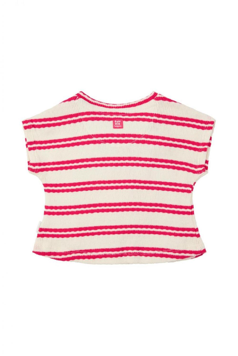 Noppies T-shirt Marfa - Stripe Pattern Pink