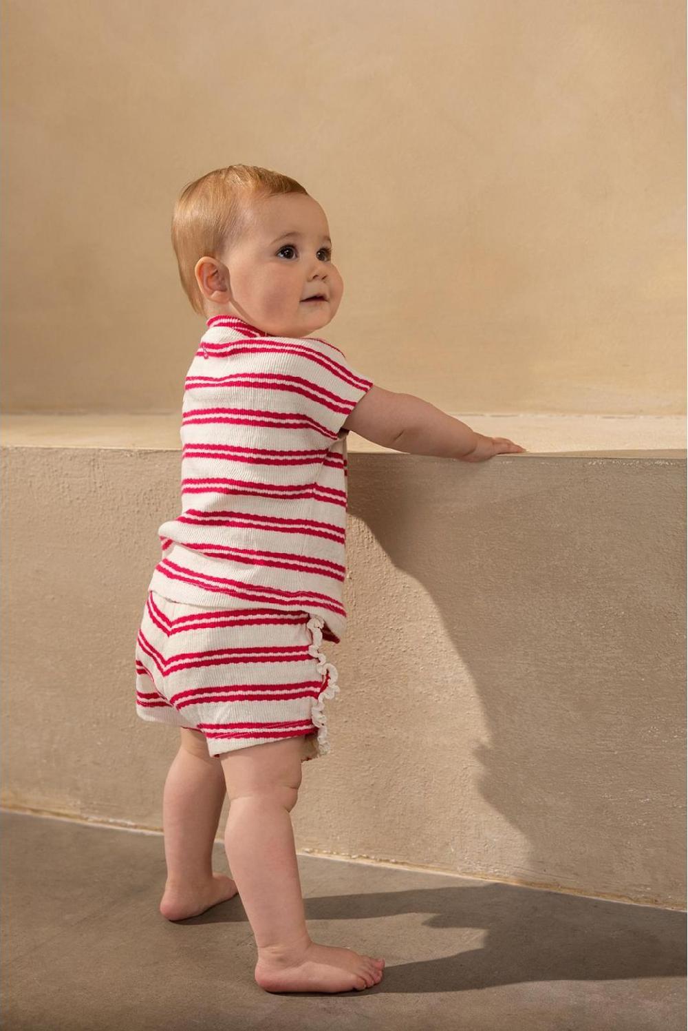 Noppies T-shirt Marfa - Stripe Pattern Pink