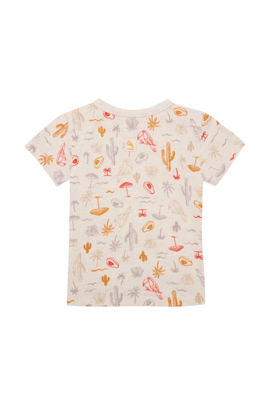 Noppies T-shirt Olle - Tropical Pattern Off White