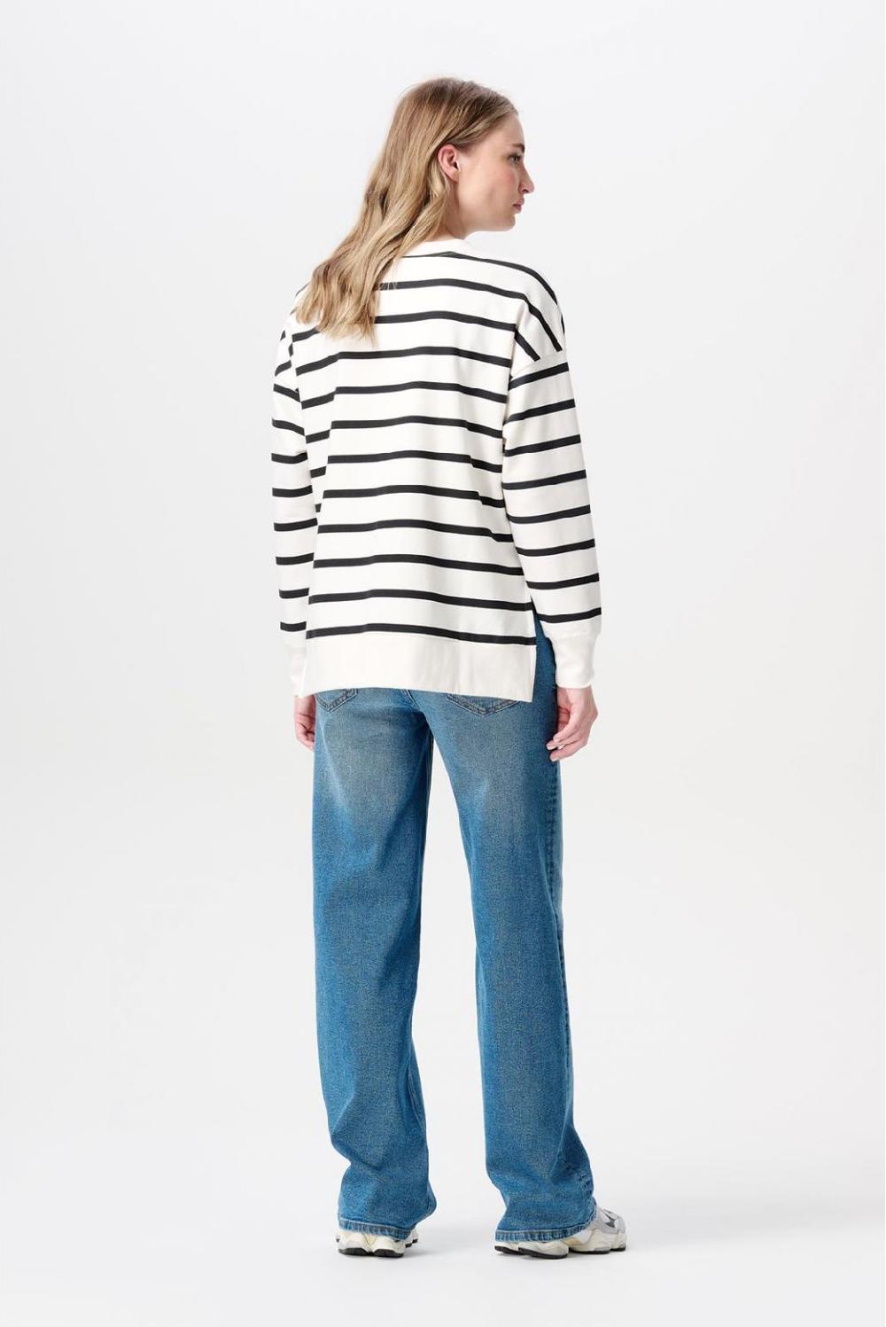 Noppies Trui Met Voedingsfunctie Pepe - Cream Stripe