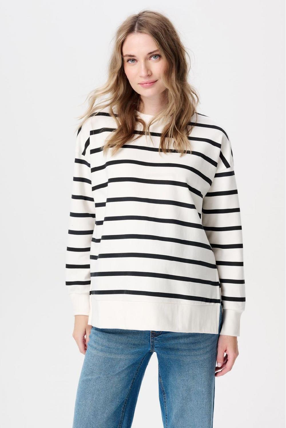 noppies Trui met voedingsfunctie Pepe - Cream Stripe