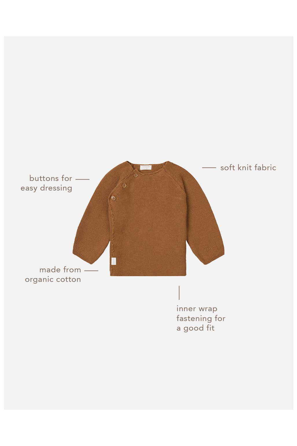 Noppies Vest Pino - Chipmunk