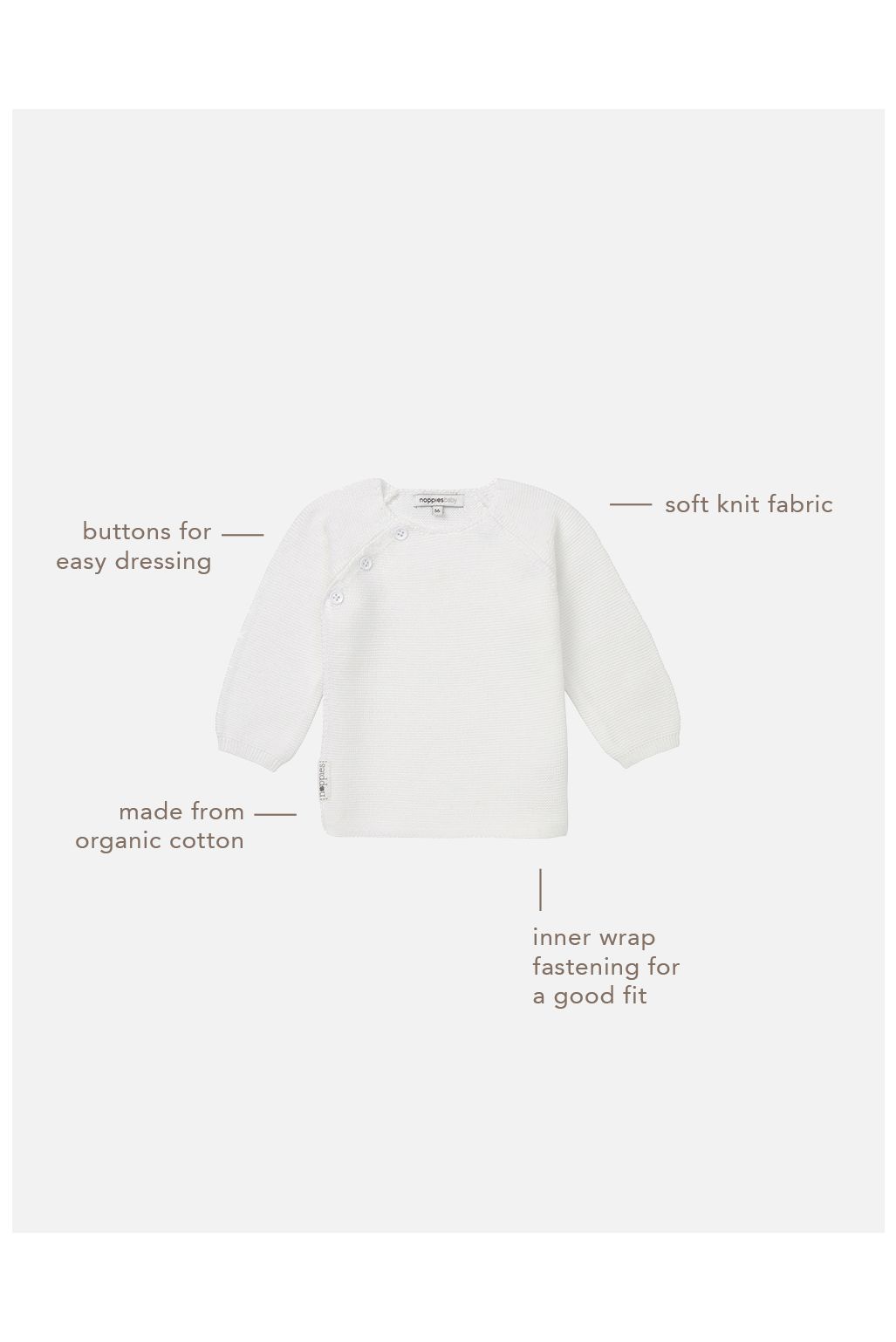 Noppies Vest Pino - White