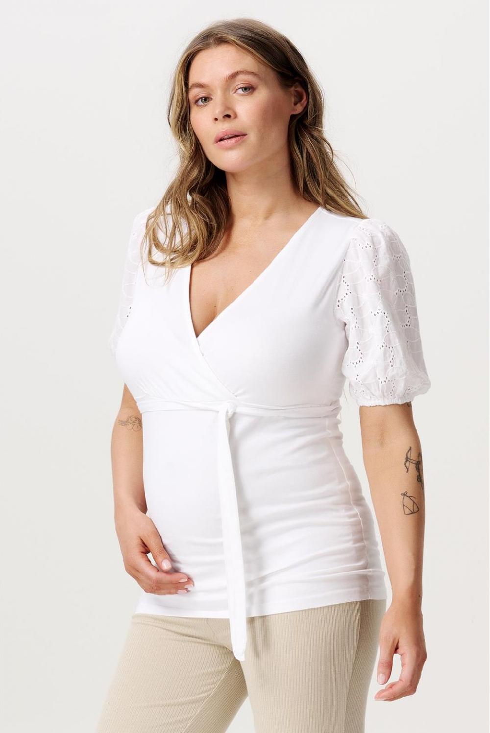 noppies Voedings t-shirt Kayleigh - Optical White