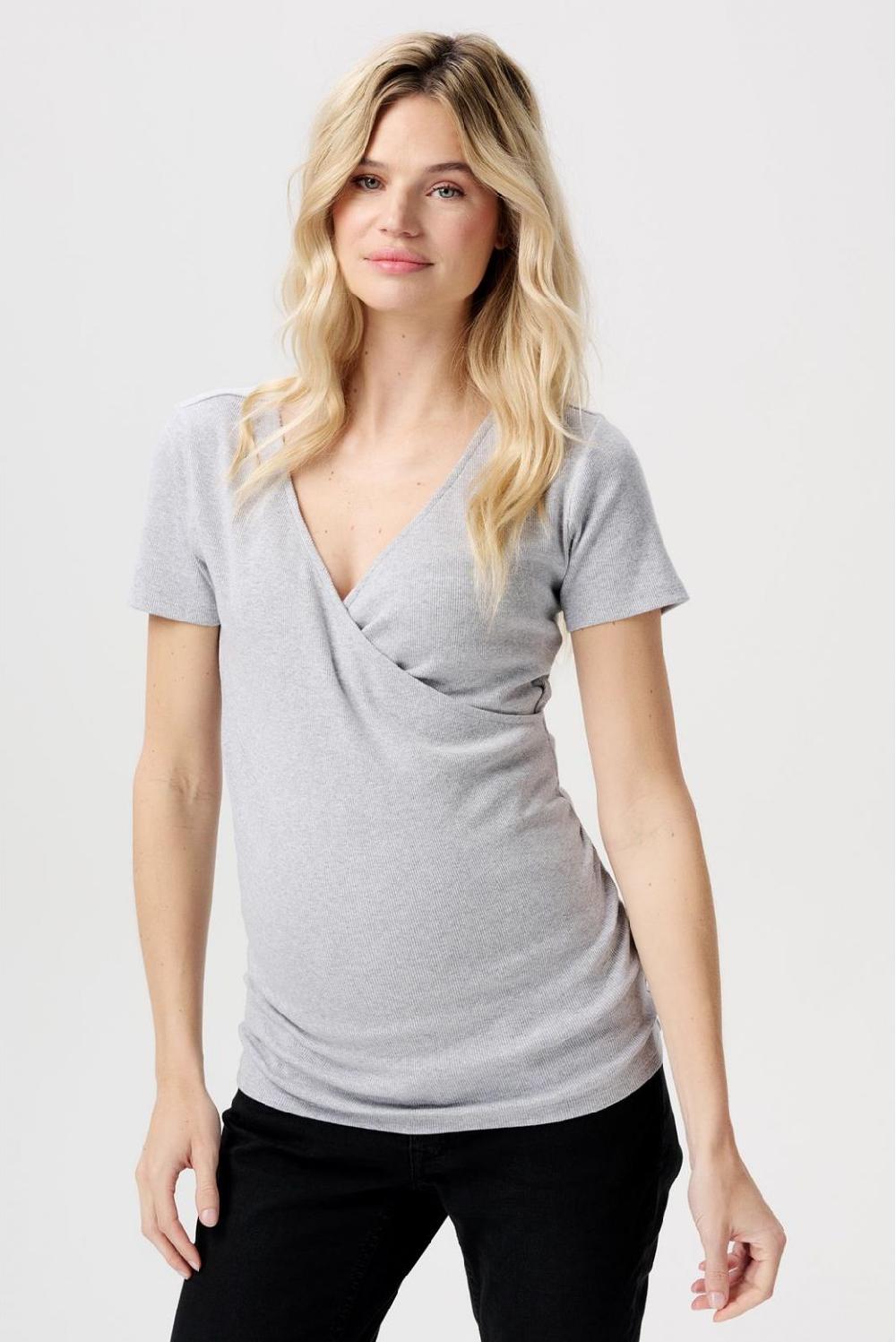 noppies Voedings t-shirt Sanson - Grey Melange
