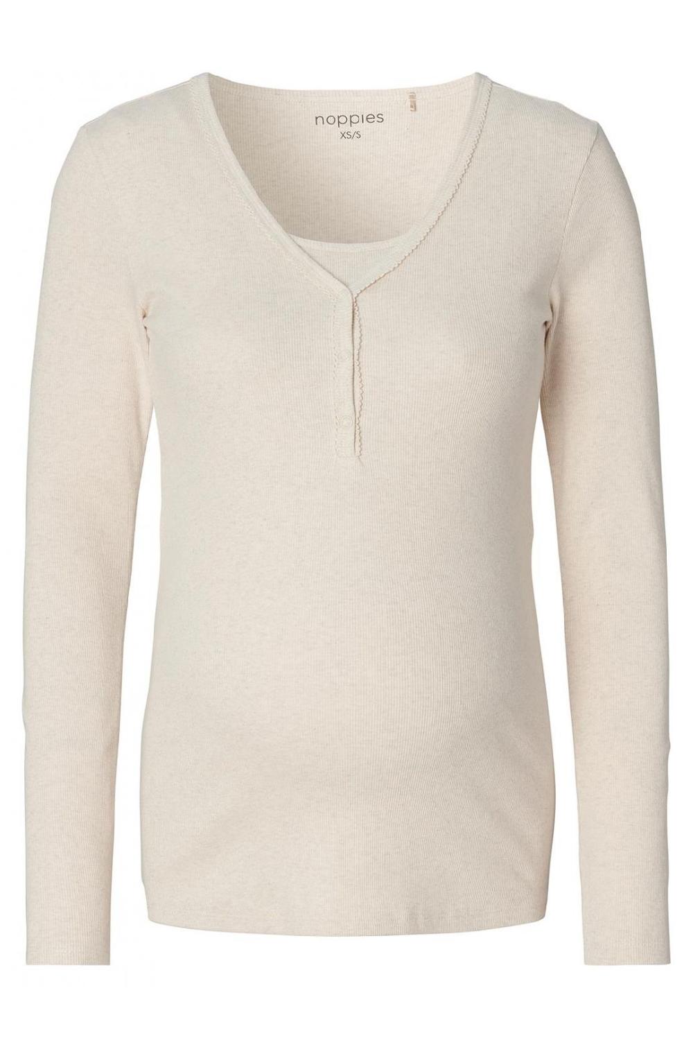 Noppies Pyjamatop Met Voedingsfunctie Amala - Oatmeal
