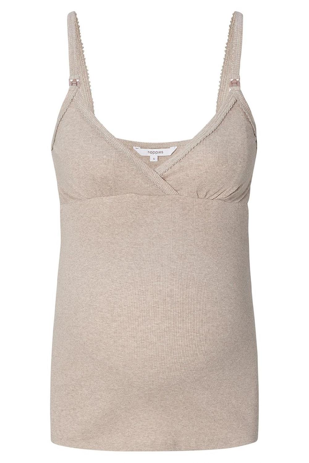 Noppies Pyjamatop Met Voedingsfunctie Maja - Taupe Melange