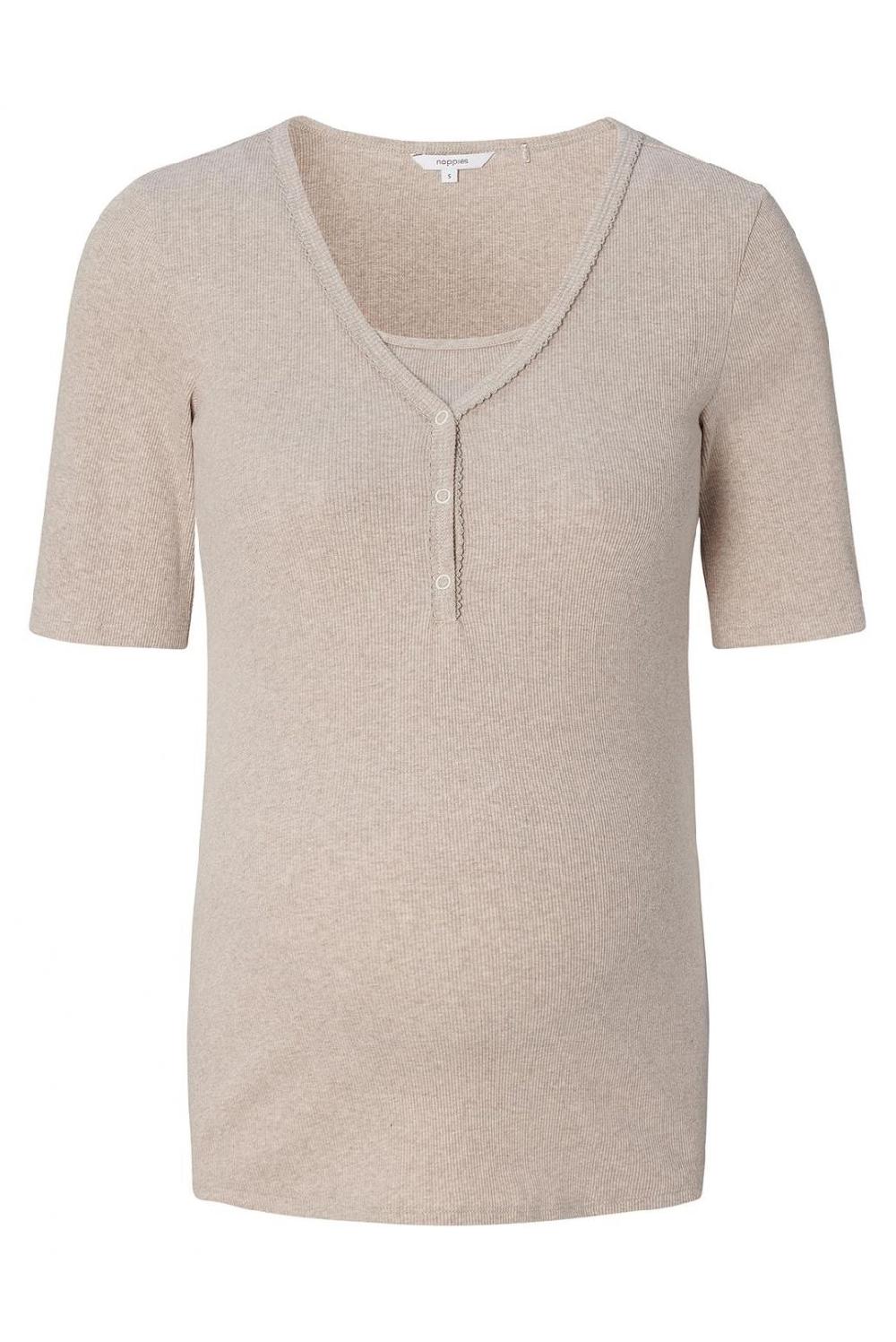 Noppies Pyjamatop Met Voedingsfunctie Renate - Taupe Melange