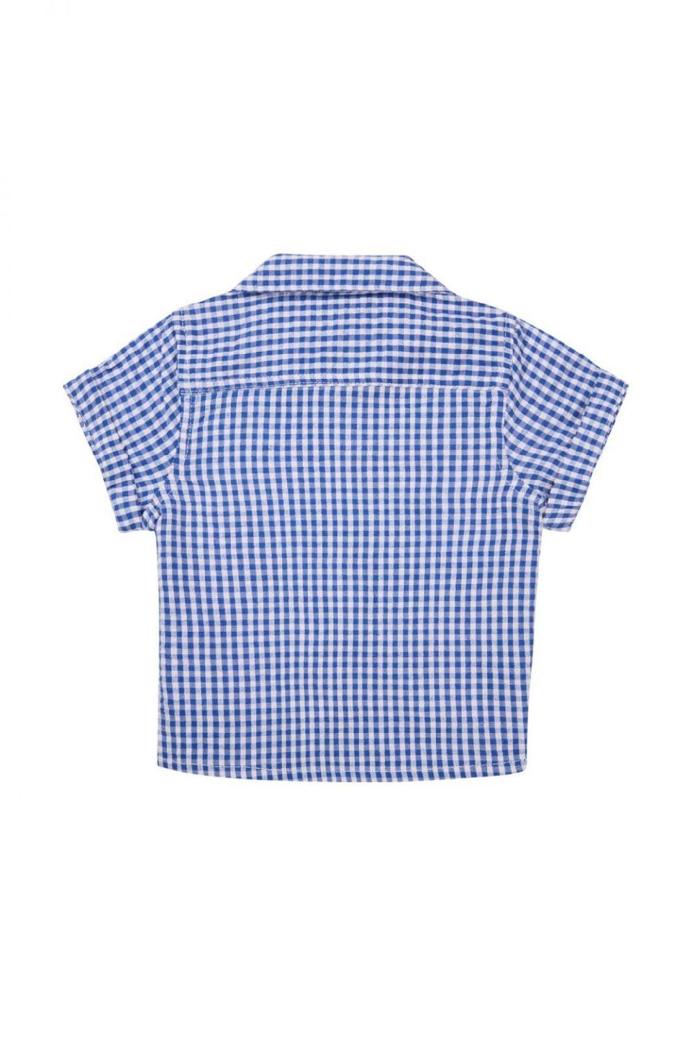Noppies T-shirt Osnabruck - Check Pattern Medium Blue