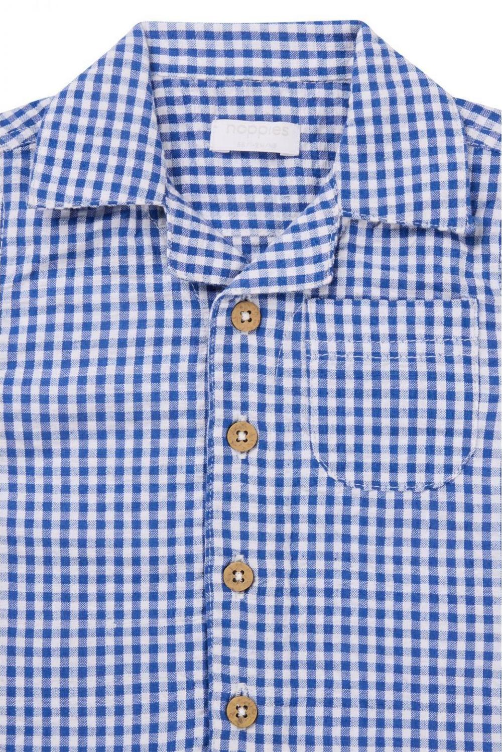 Noppies T-shirt Osnabruck - Check Pattern Medium Blue