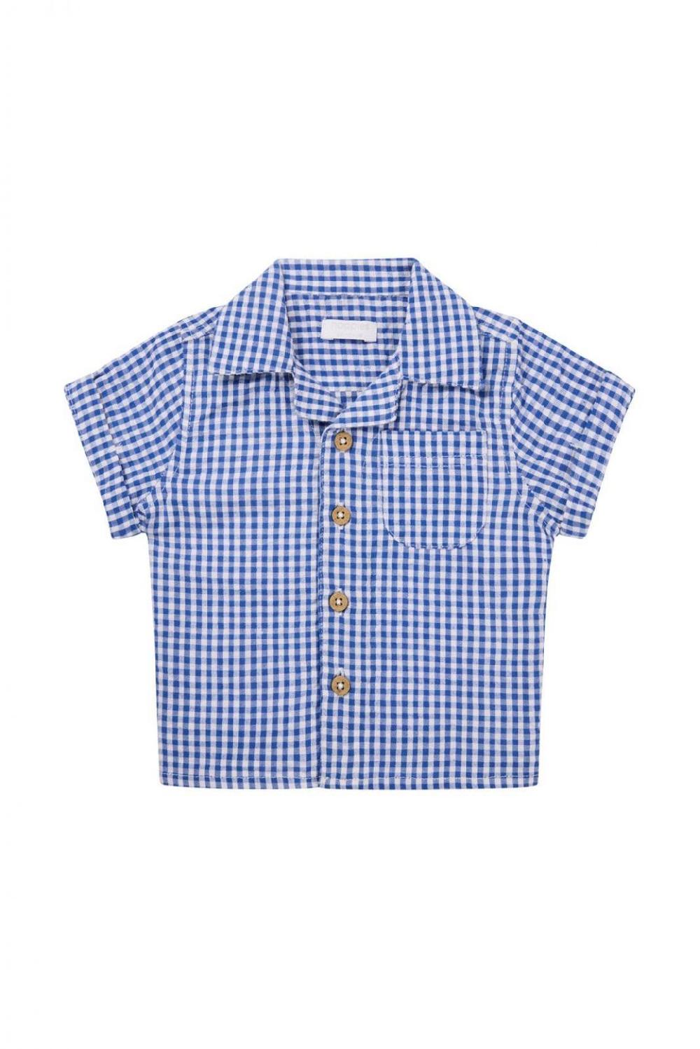 noppies T-shirt Osnabruck - Check pattern Medium blue