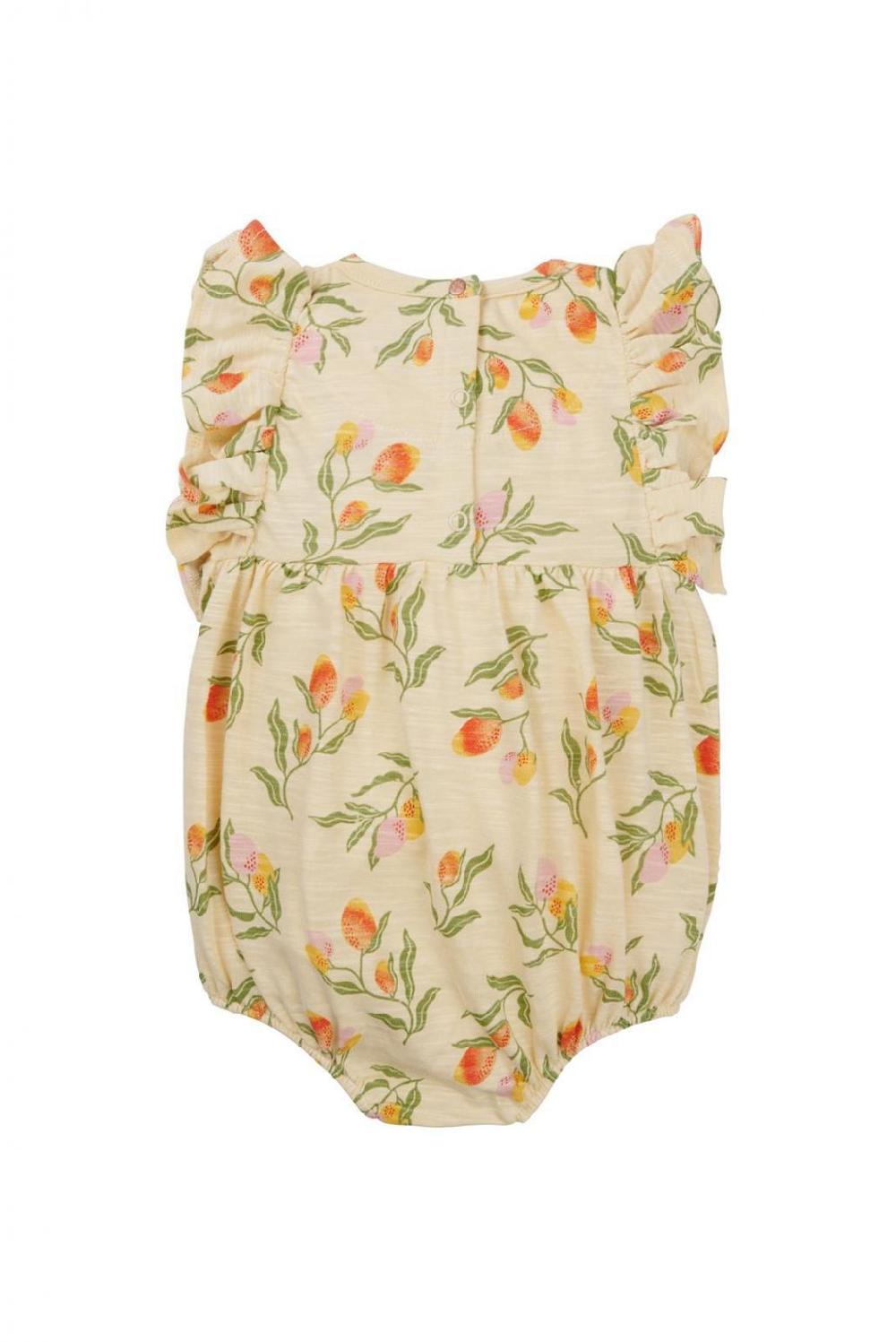 Noppies Tuinbroek Mequon - Fruit Pattern Medium Yellow