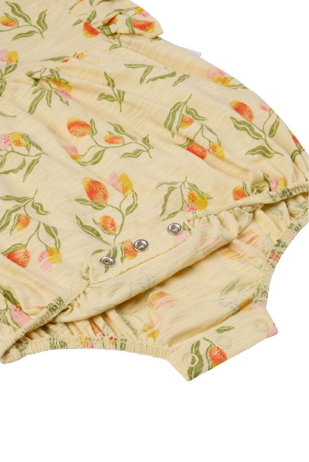 Noppies Tuinbroek Mequon - Fruit Pattern Medium Yellow