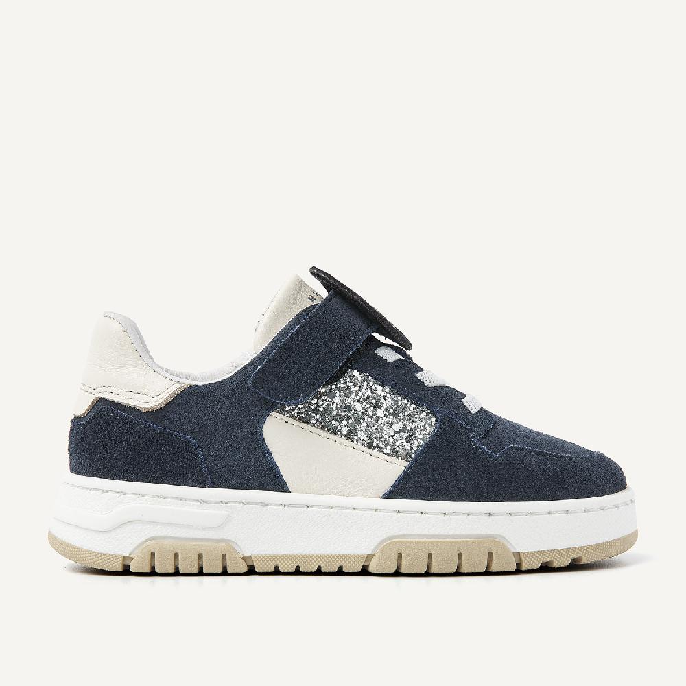 nubikk Basket Court JR Lichtblauwe Glitter Sneakers voor Kids