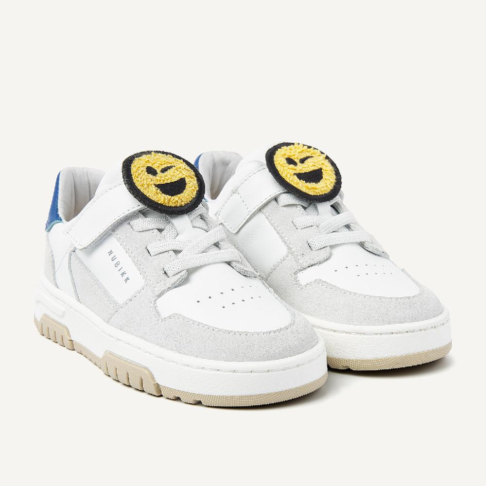 Nubikk Basket Court JR Wit Blauwe Sneakers Voor Kids