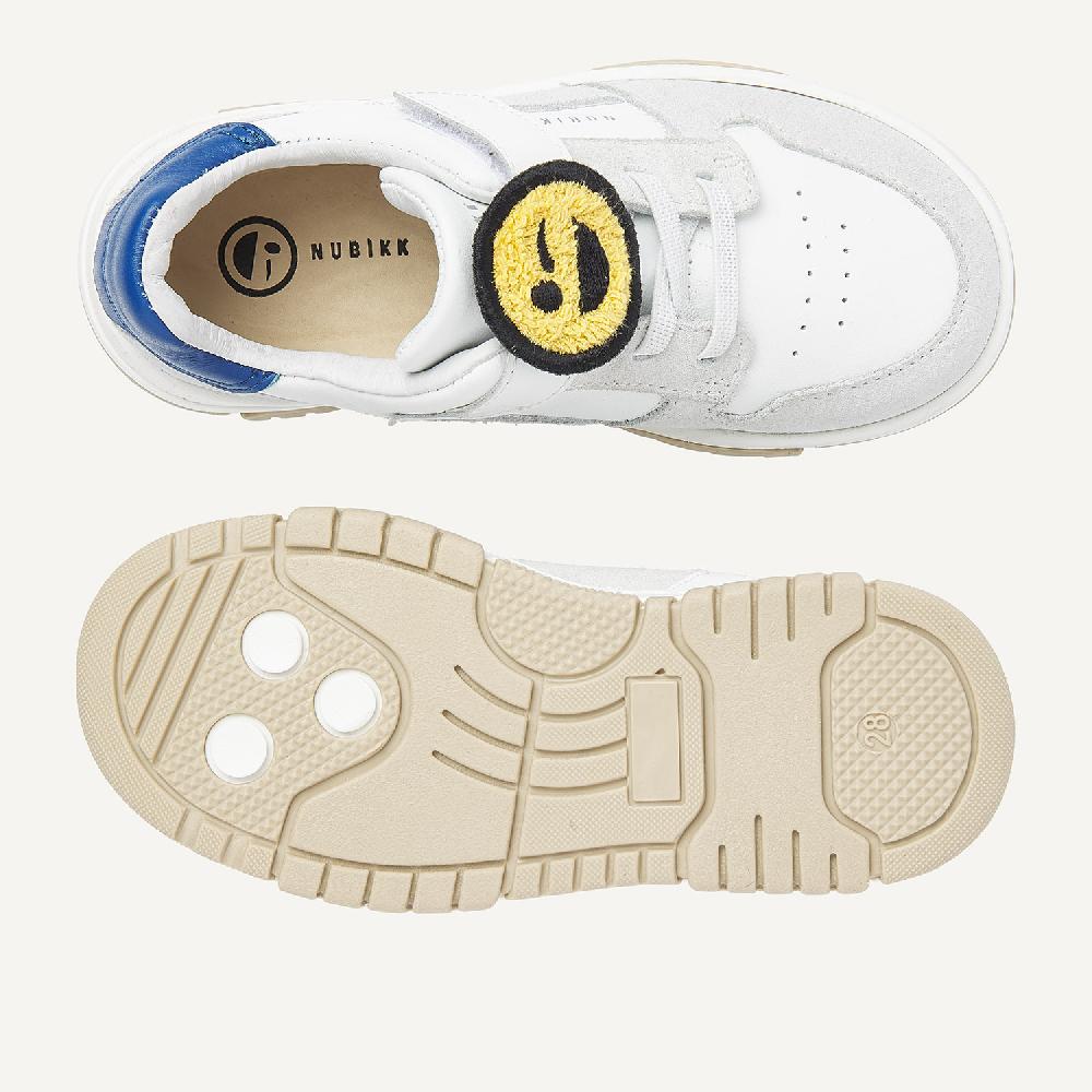 Nubikk Basket Court JR Wit Blauwe Sneakers Voor Kids
