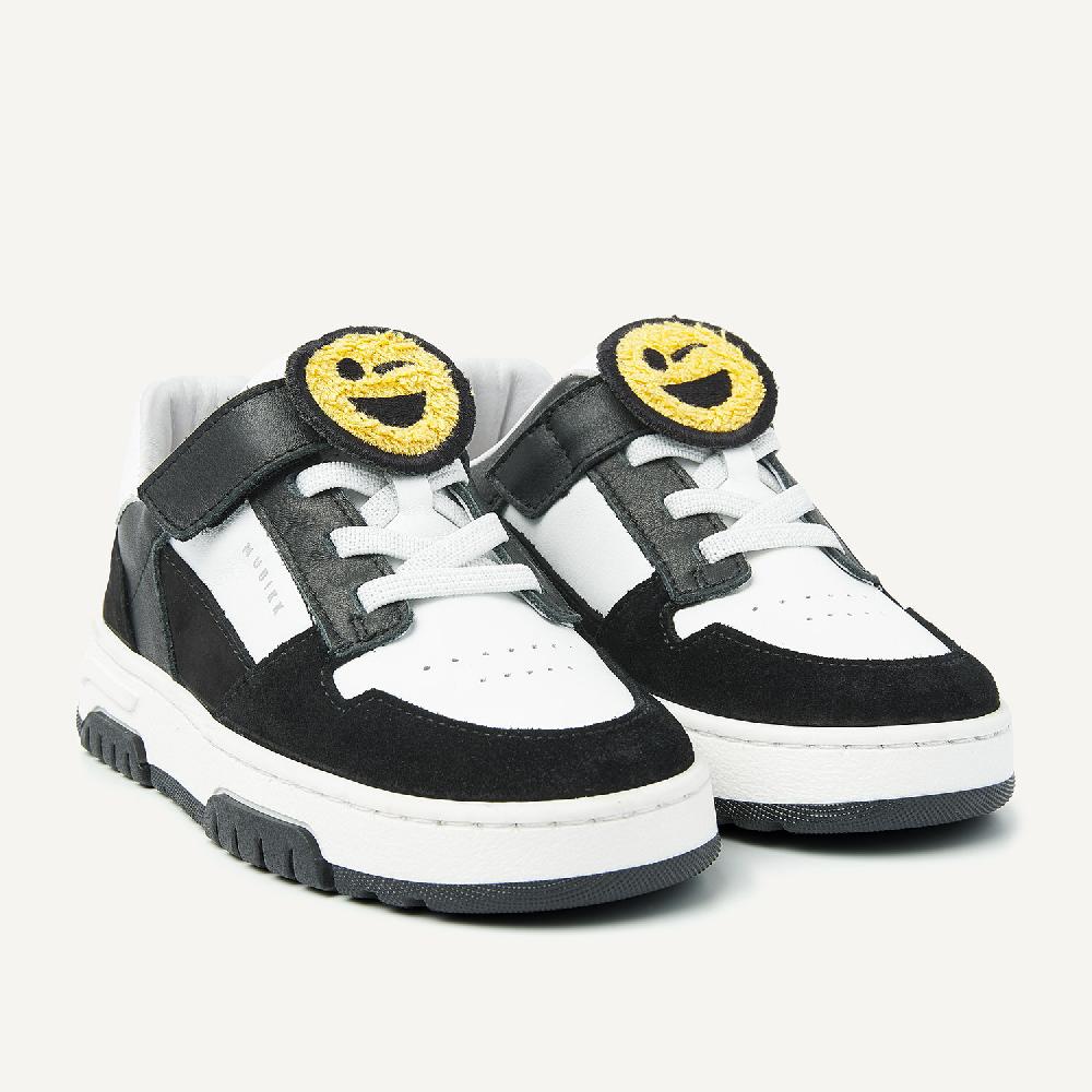 Nubikk Basket Court JR Wit Zwarte Sneakers Voor Kids