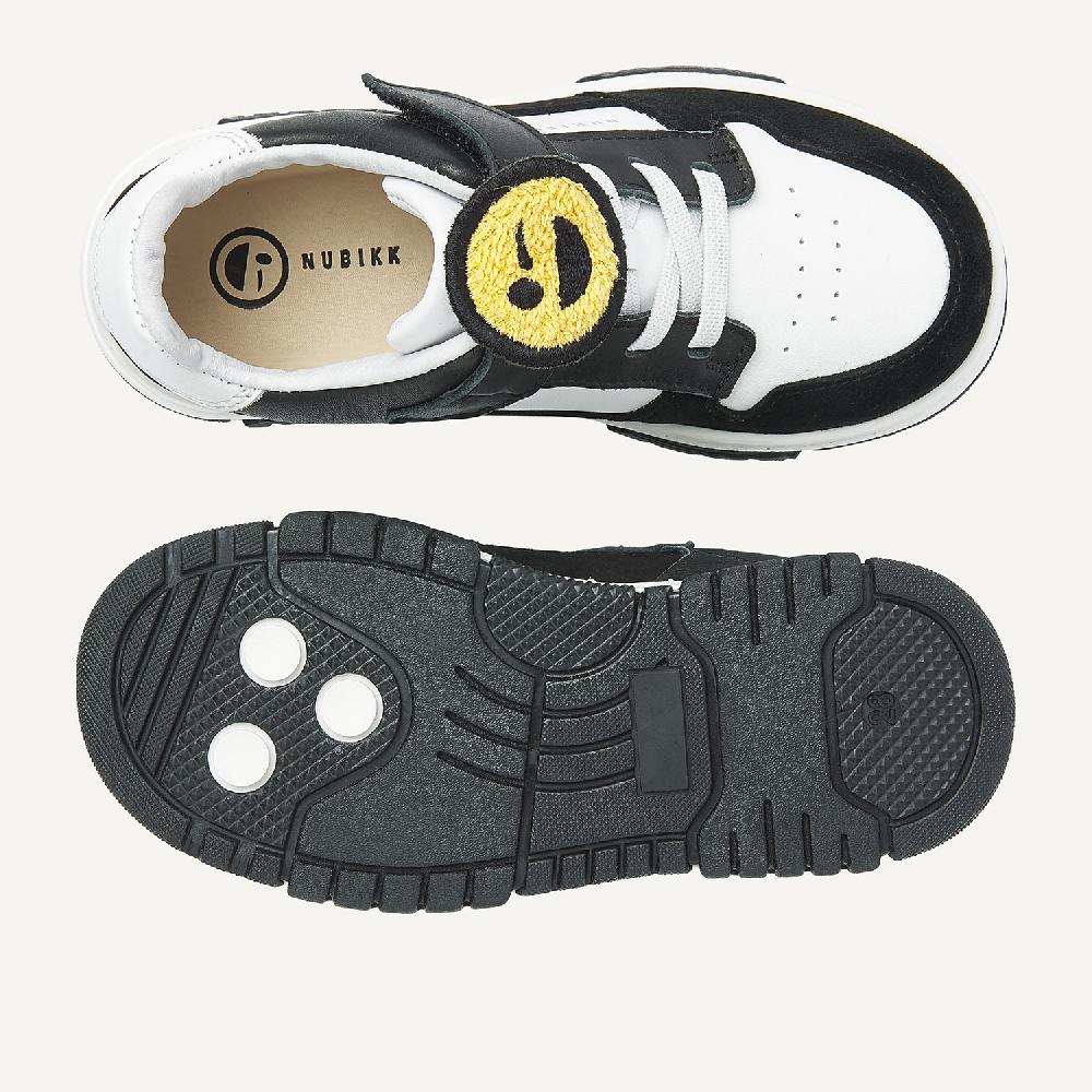 Nubikk Basket Court JR Wit Zwarte Sneakers Voor Kids