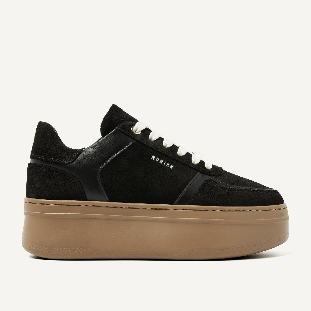 nubikk Bayou Platform Zwarte Combi Sneakers voor Dames