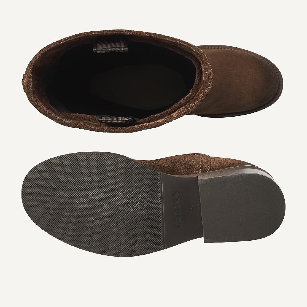 Nubikk Cassy Boot Donkerbruin Suède Boots Voor Dames