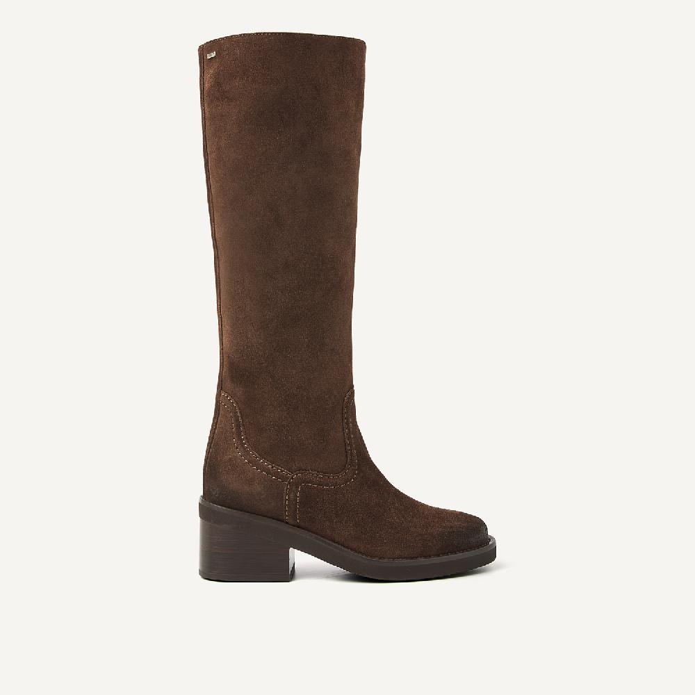 nubikk Cassy Boot Donkerbruin Suède Boots voor Dames