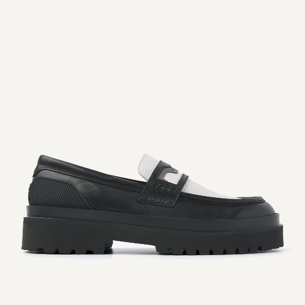nubikk Ethan Gatsby Zwarte Combi Loafers voor Heren