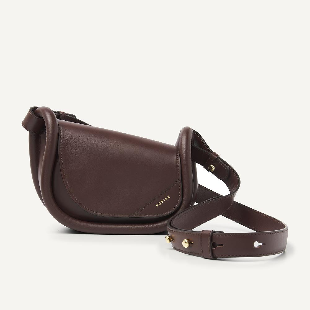 nubikk Bobby Mini Bag Donkerbruine Tas voor Dames