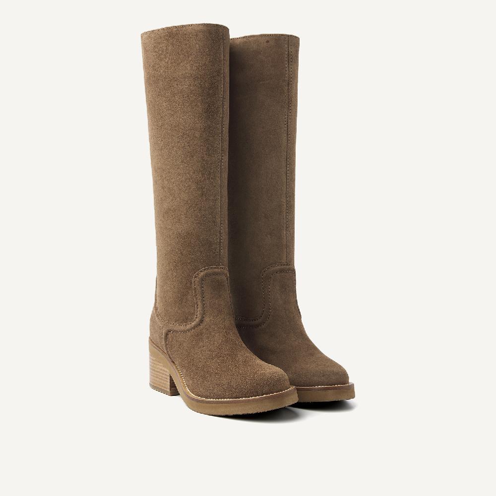 Nubikk Cassy Boot Bruin Suède Boots Voor Dames