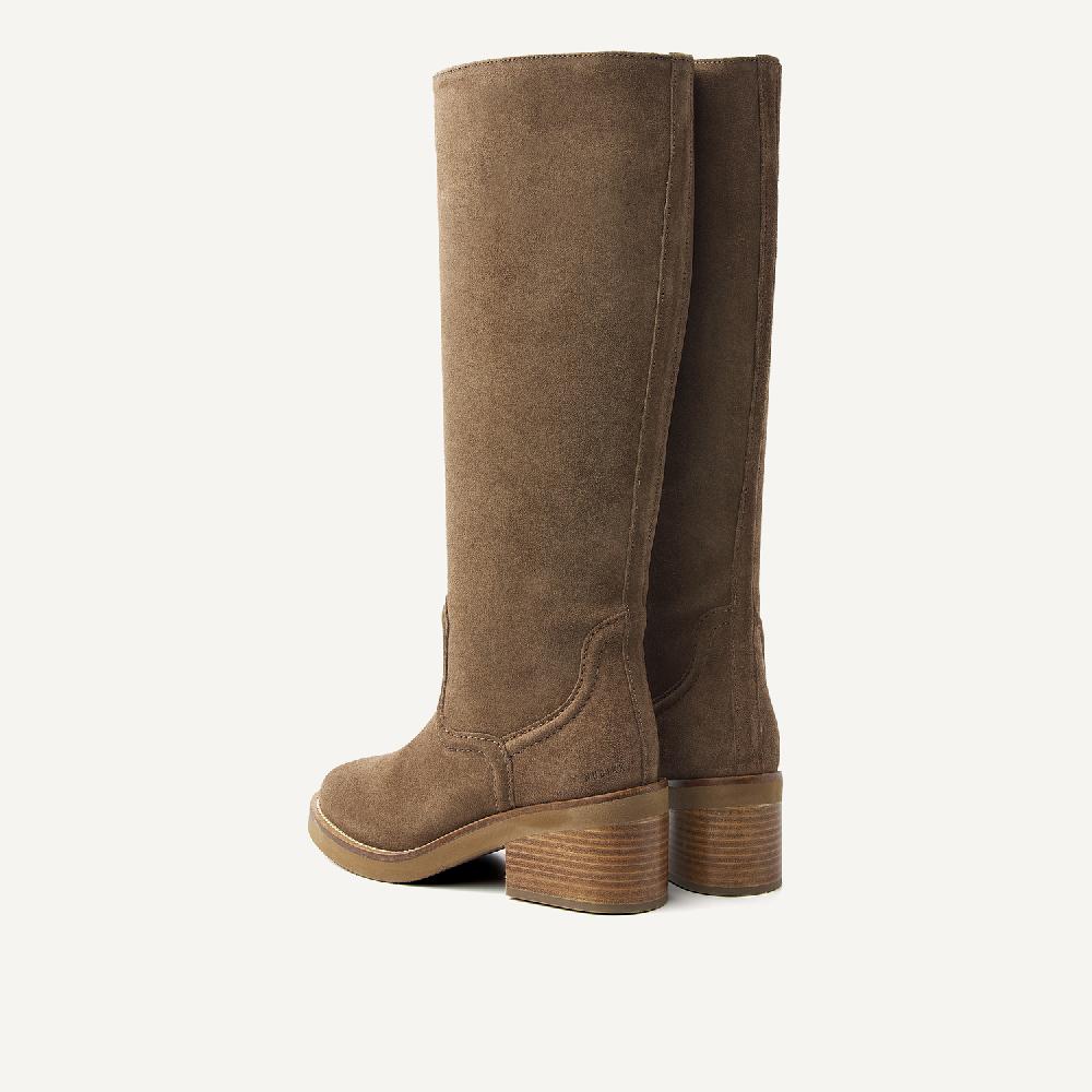 Nubikk Cassy Boot Bruin Suède Boots Voor Dames