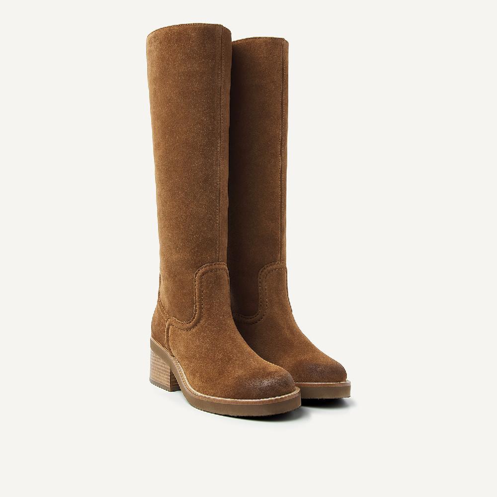 Nubikk Cassy Boot Cognac Suède Boots Voor Dames
