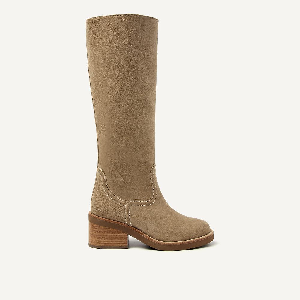 nubikk Cassy Boot Taupe Suède Boots voor Dames