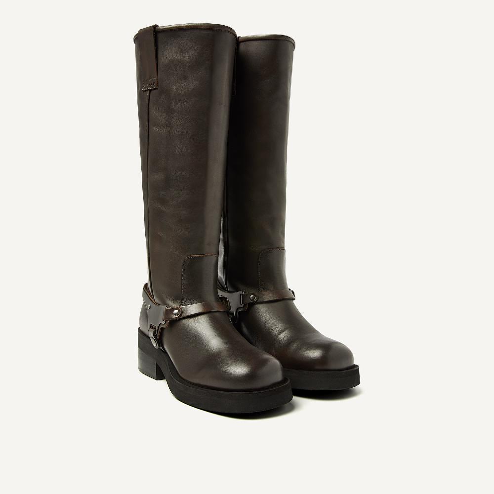Nubikk Eve Lynn Bruine Biker Boots Voor Dames