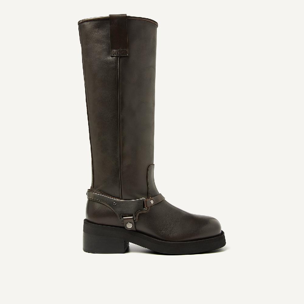 nubikk Eve Lynn Bruine Biker Boots voor Dames