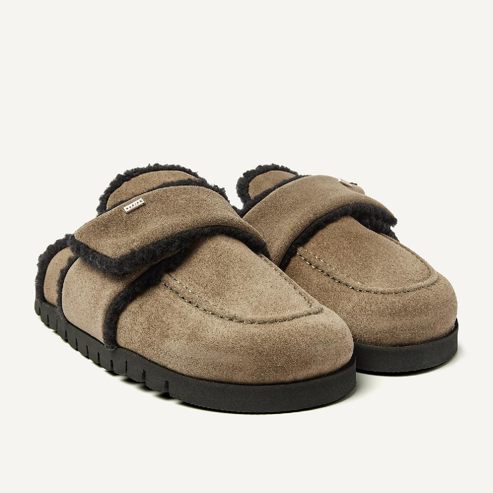 Nubikk Teddy Fur Donkergroene Slippers Voor Dames