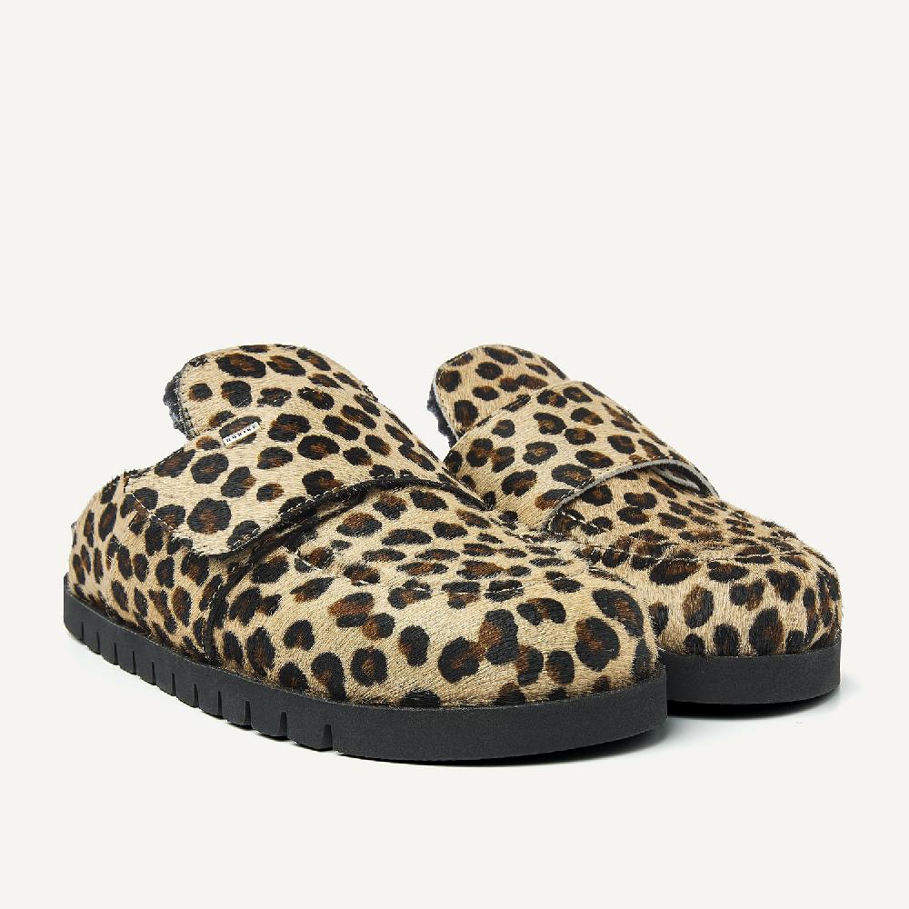 Nubikk Teddy Fur Luipaard Slippers Voor Dames
