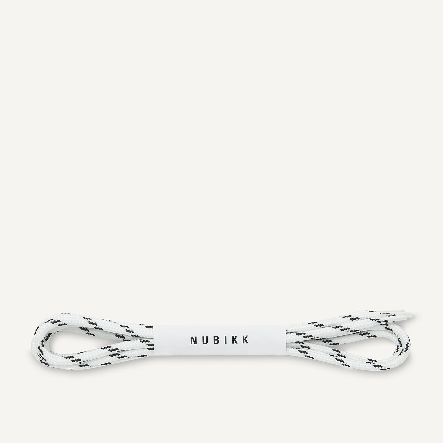 nubikk Witte Veters Ronde Dikke Nylon Veters