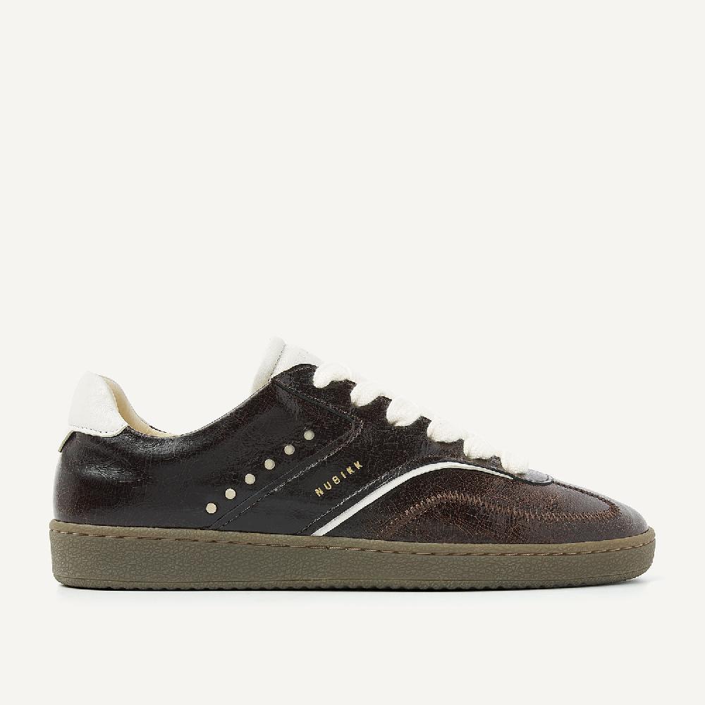 nubikk Ray Owen Studs Donkerbruine Sneakers voor Dames