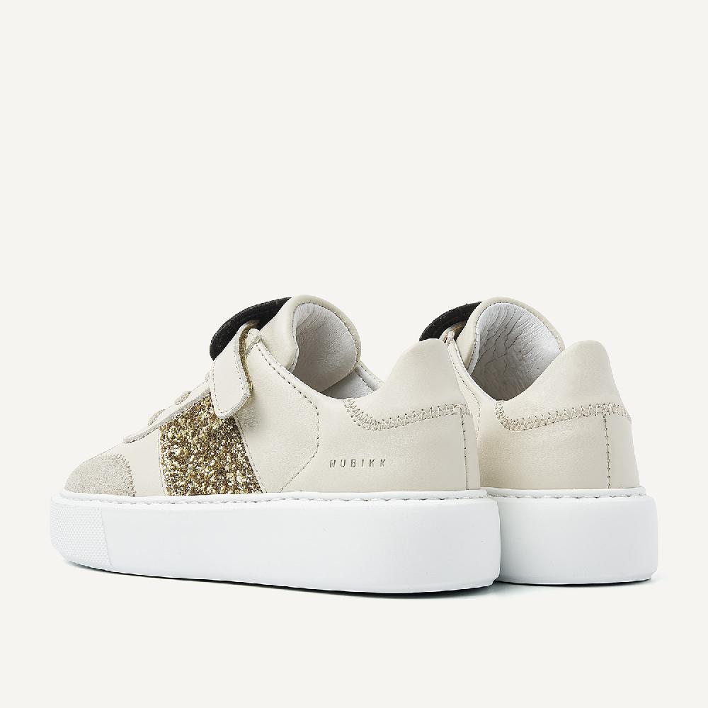 Nubikk Vince Wing K Beige Glitter Sneakers Voor Kids