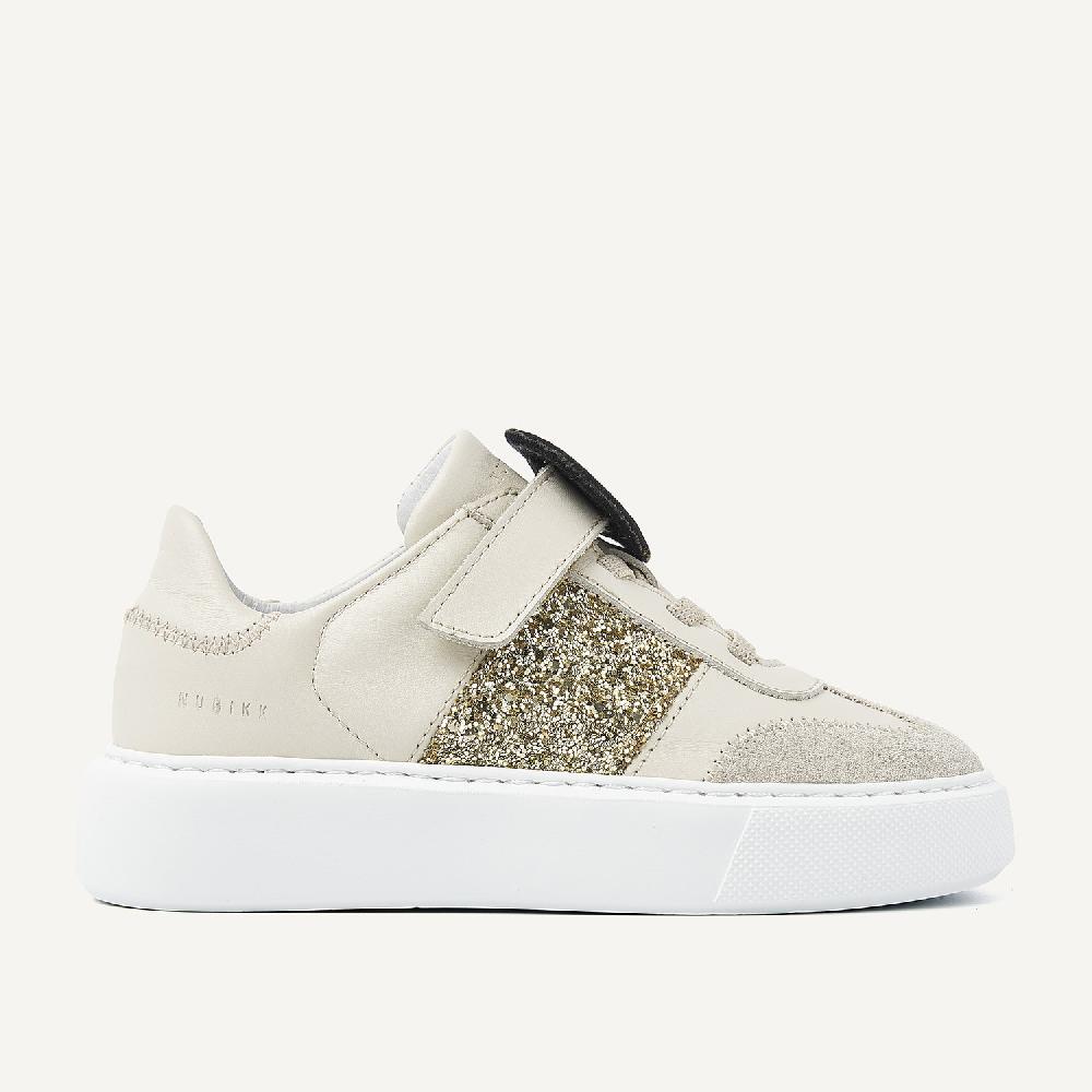nubikk Vince Wing K Beige Glitter Sneakers voor Kids