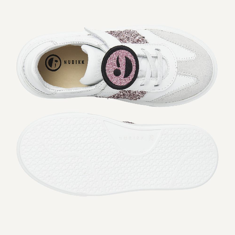 Nubikk Vince Wing K Witte Glitter Sneakers Voor Kids
